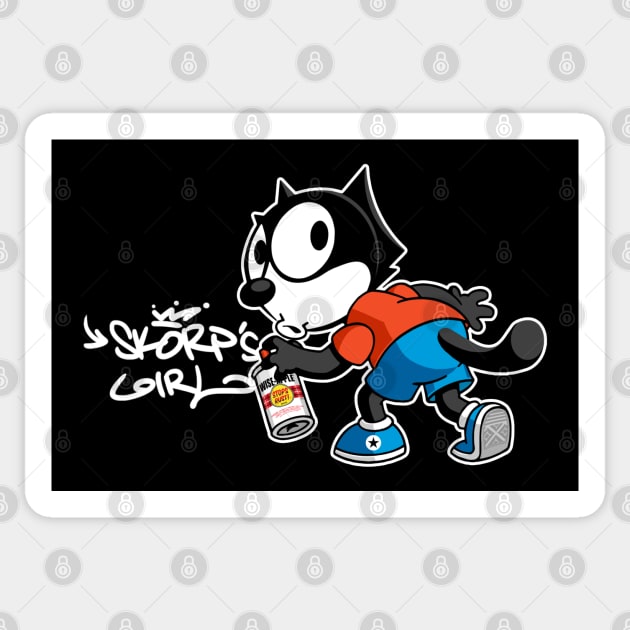 FELIX THE CAT - Graffiti (4 dark tees) MIA 2.0 Sticker by KERZILLA